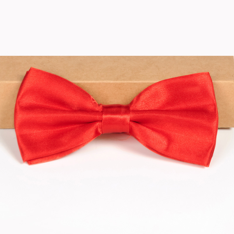 Men's groomsmen and groom's color bow tie men's wedding wedding British formal shirt bow tie red black bow tie