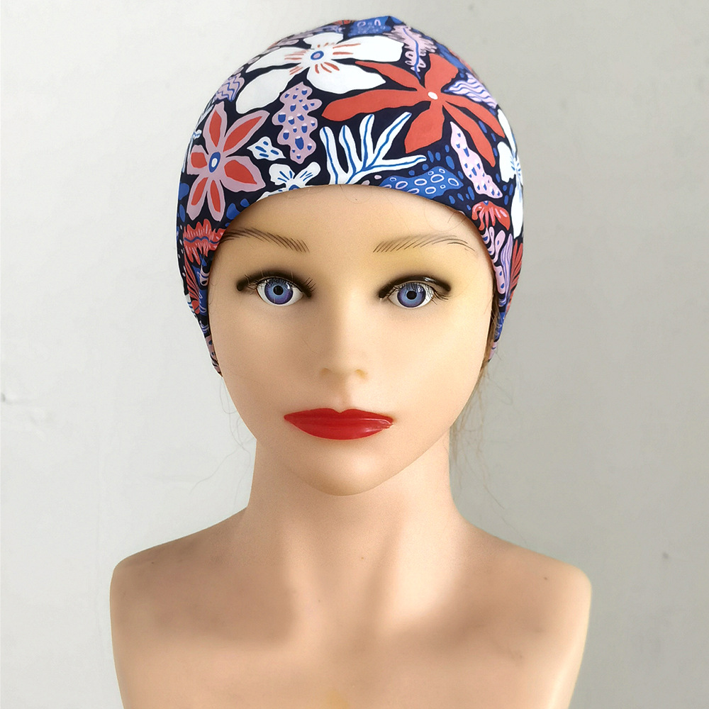 Women's headscarf new style hair tie with floral print, elastic hair band, sweat-absorbing headband for outdoor products