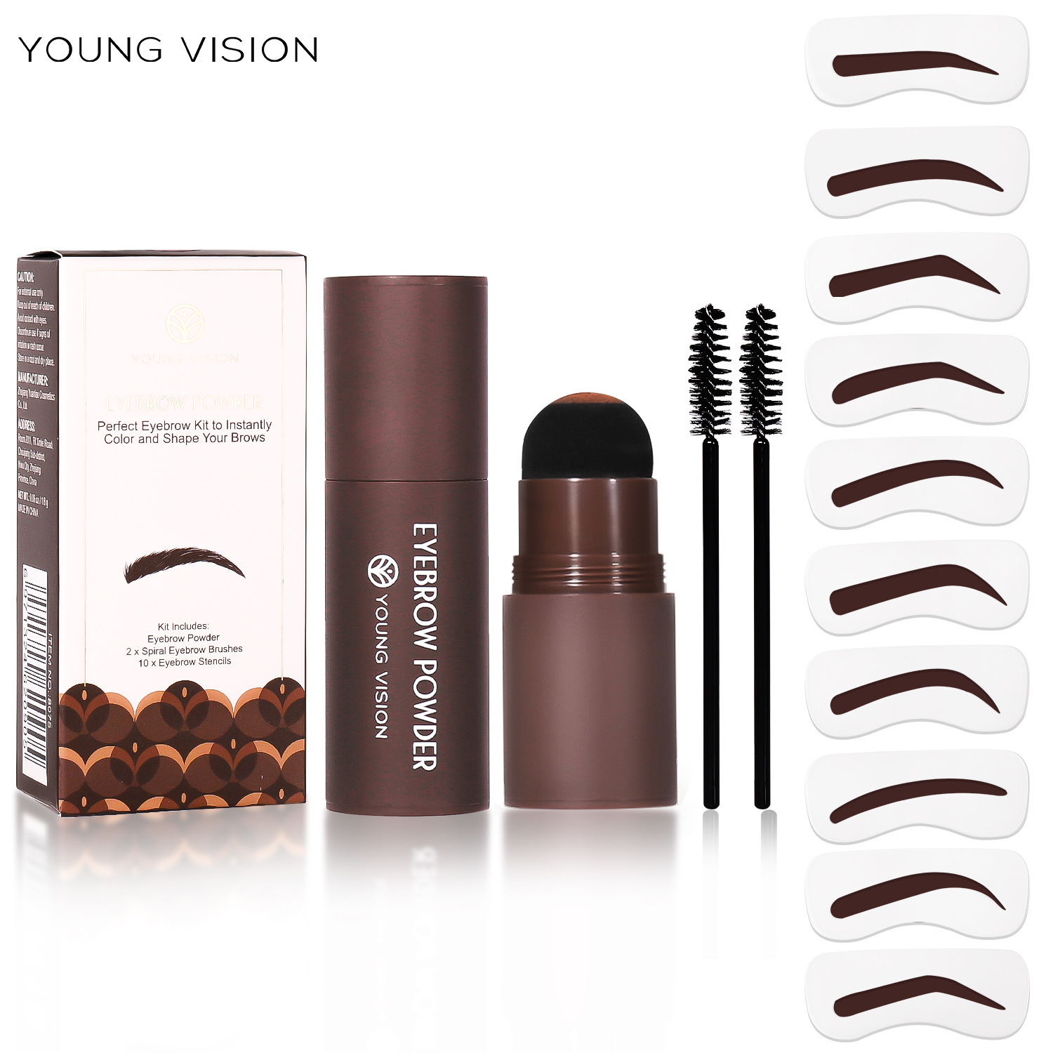 YOUNG VISION lazy eyebrow powder, hairline powder, face contouring shadow powder, seal eyebrow powder, eyebrow pencil
