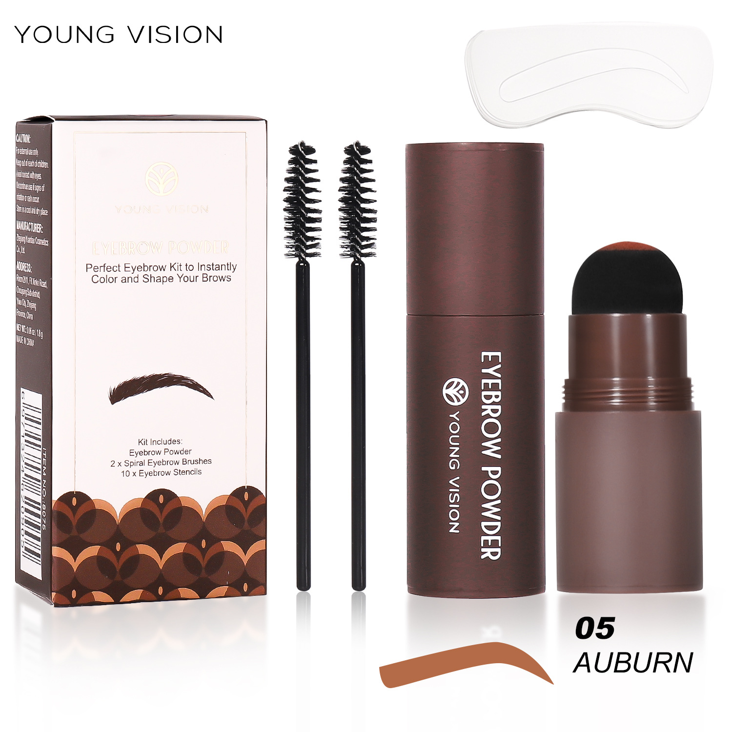 YOUNG VISION lazy eyebrow powder, hairline powder, face contouring shadow powder, seal eyebrow powder, eyebrow pencil