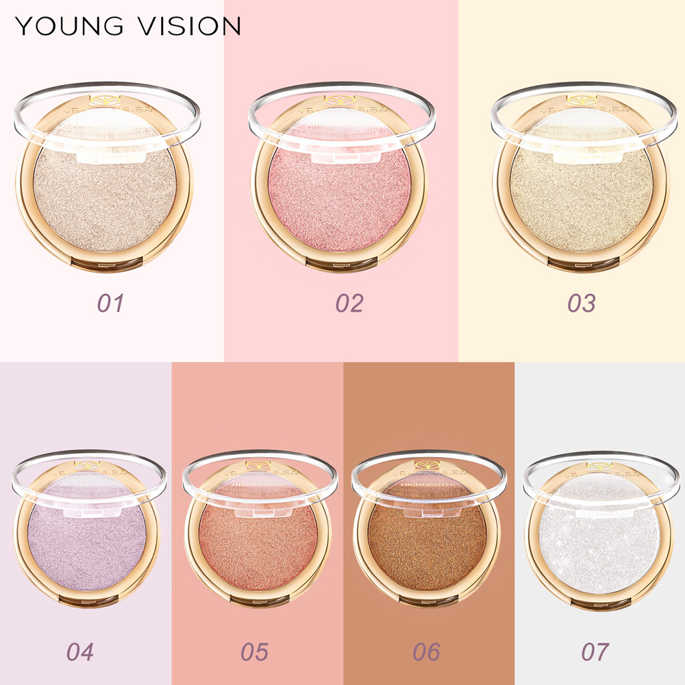 YOUNG VISION Baked Powder Polarizing Highlighting Powder, Setting and Contouring Powder, Contouring and Three-dimensional Nose Shadow