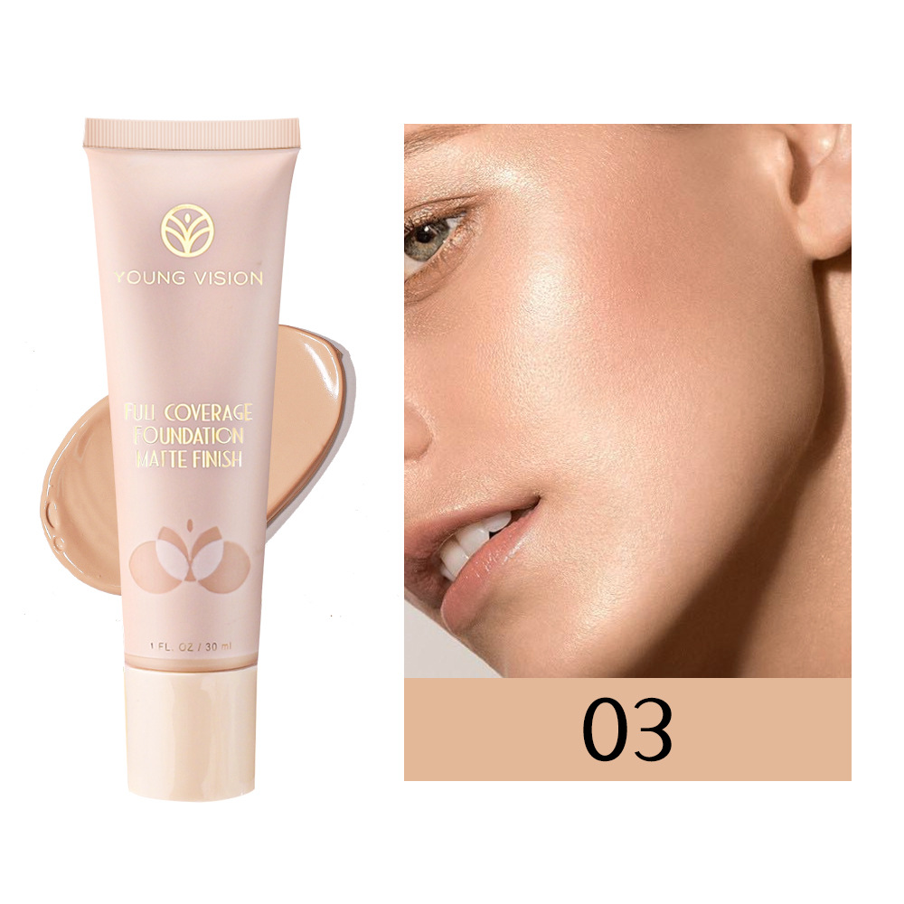 YOUNG VISION 6-color matte liquid foundation and wheat-colored contouring foundation cream