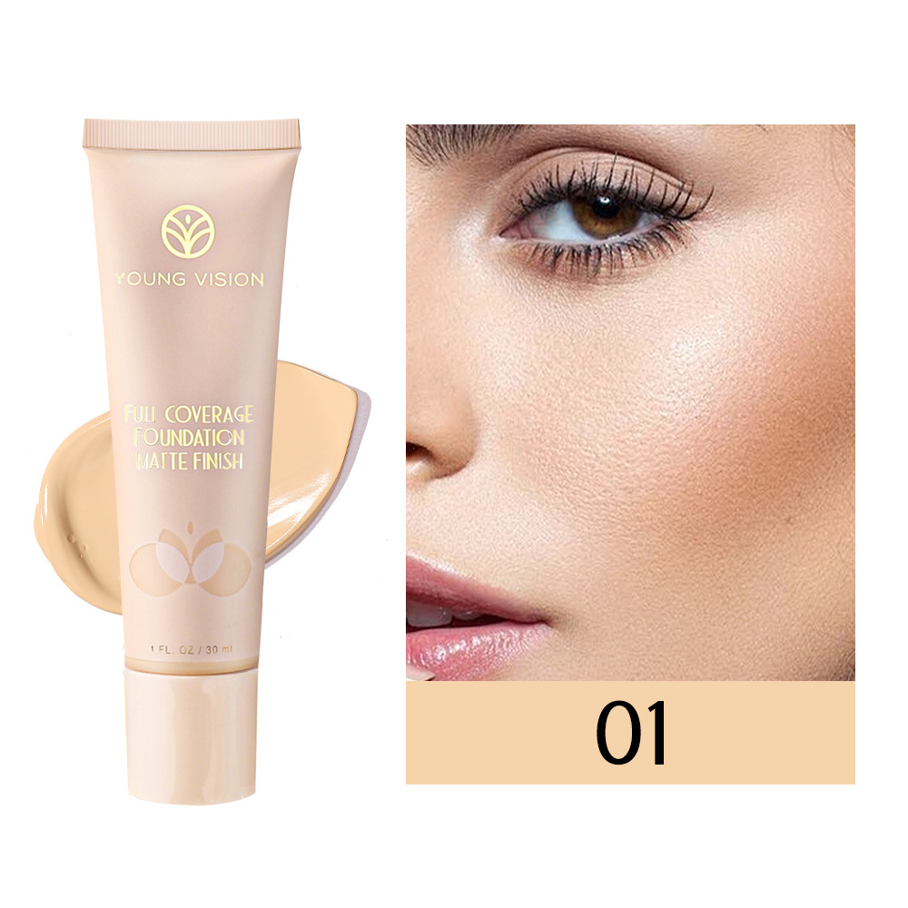 YOUNG VISION 6-color matte liquid foundation and wheat-colored contouring foundation cream