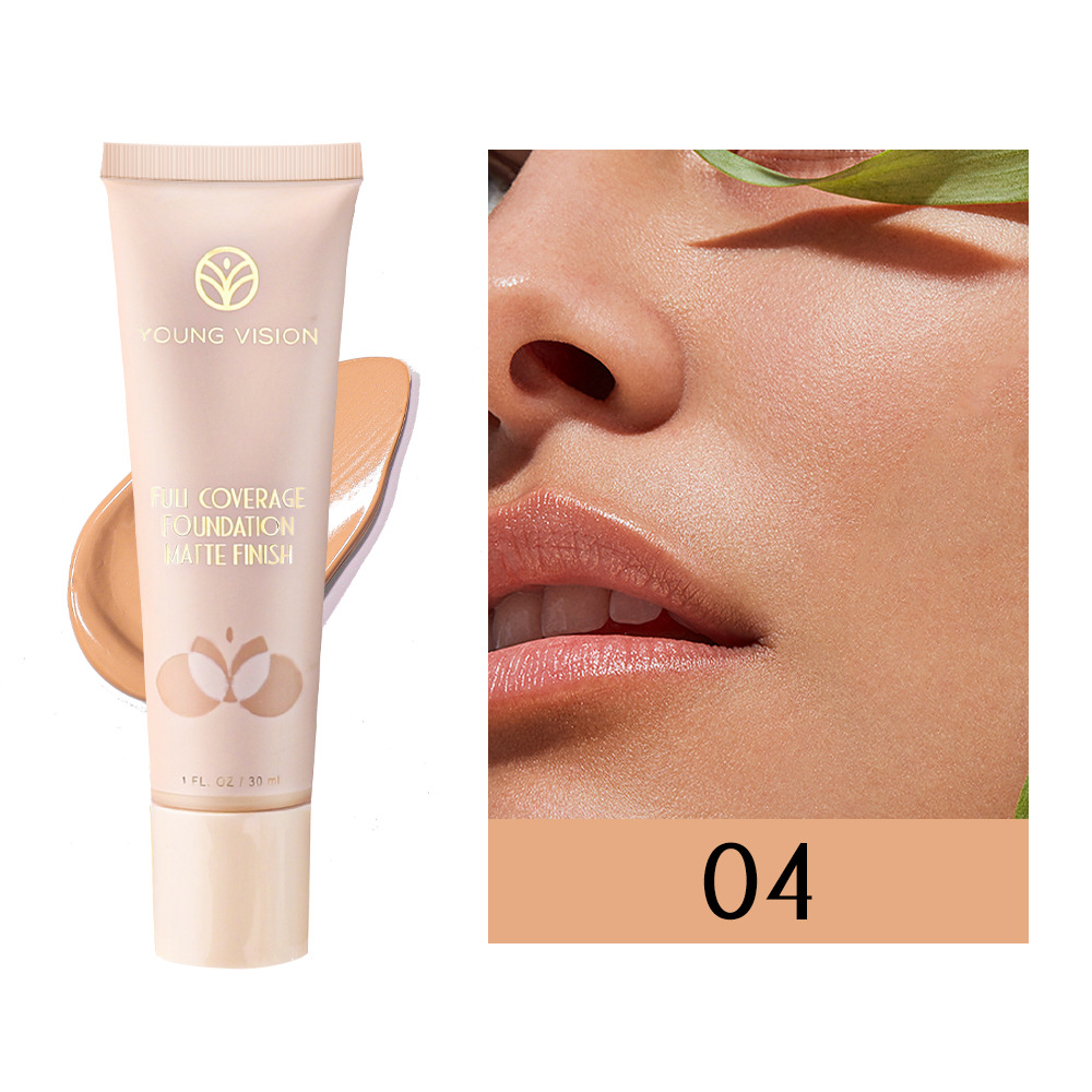 YOUNG VISION 6-color matte liquid foundation and wheat-colored contouring foundation cream