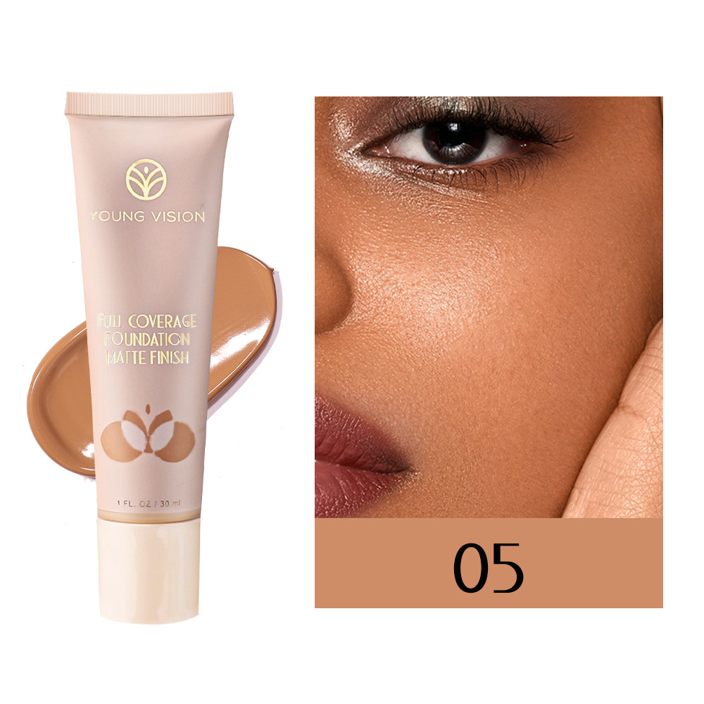 YOUNG VISION 6-color matte liquid foundation and wheat-colored contouring foundation cream