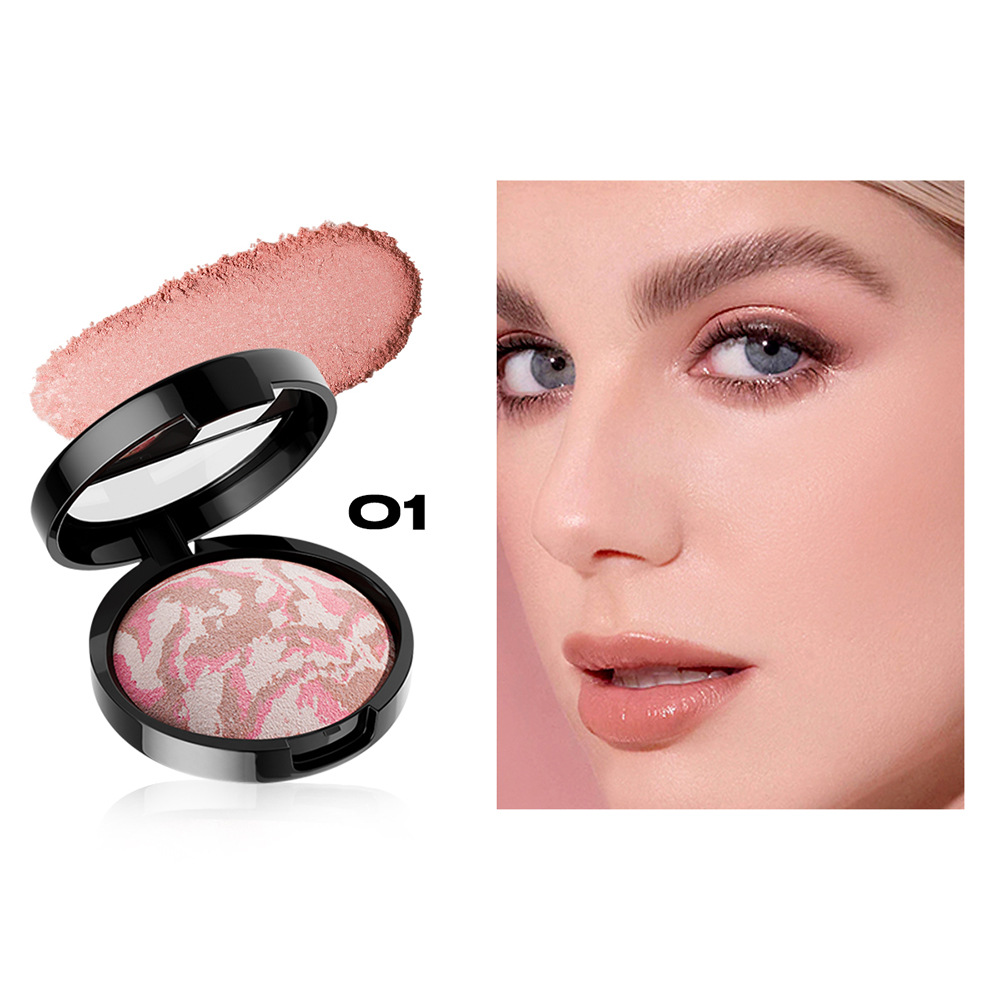 YOUNG VISION 4-Color Pork Belly Baked Powder Foundation Fine and Silky Powder to Modify Skin Color Setting Powder
