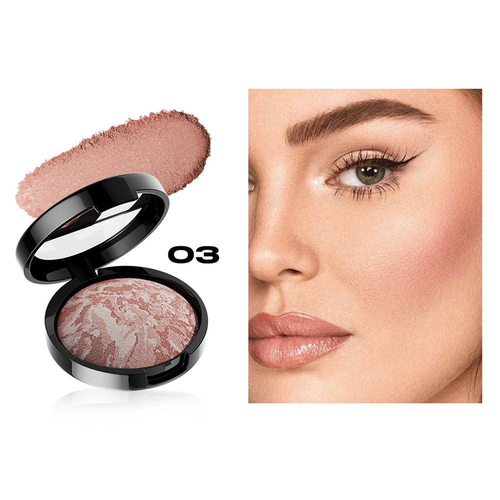 YOUNG VISION 4-Color Pork Belly Baked Powder Foundation Fine and Silky Powder to Modify Skin Color Setting Powder