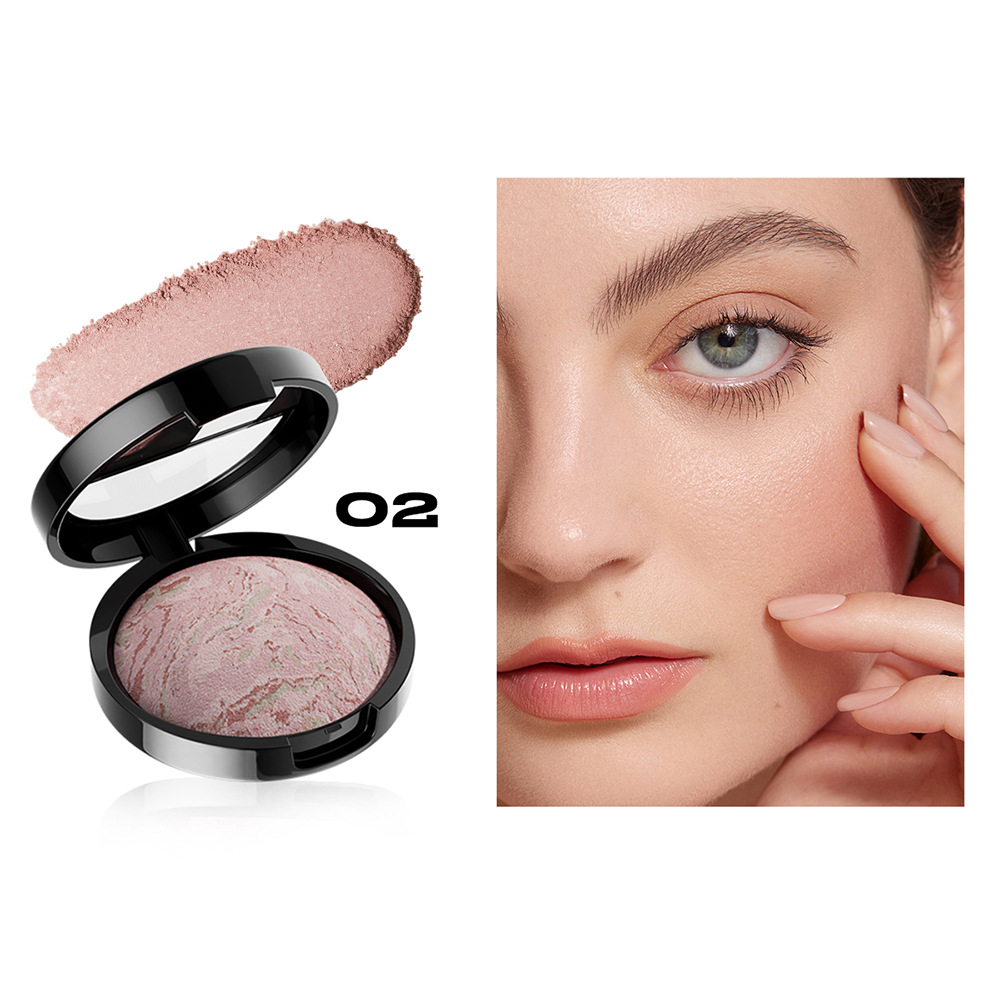 YOUNG VISION 4-Color Pork Belly Baked Powder Foundation Fine and Silky Powder to Modify Skin Color Setting Powder