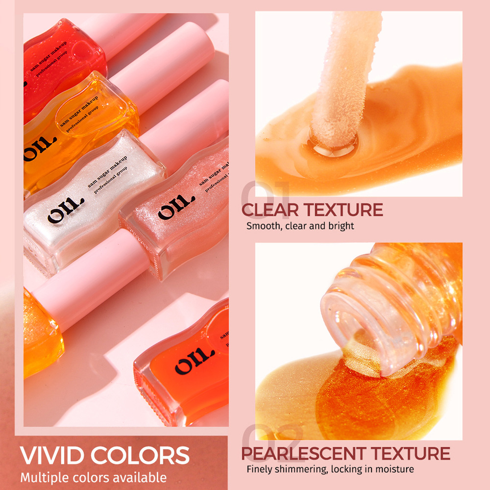 SAM SUGAR Fruit Honey Essence Lip Oil Lip Gloss Transparent Pearlescent Lip Glaze