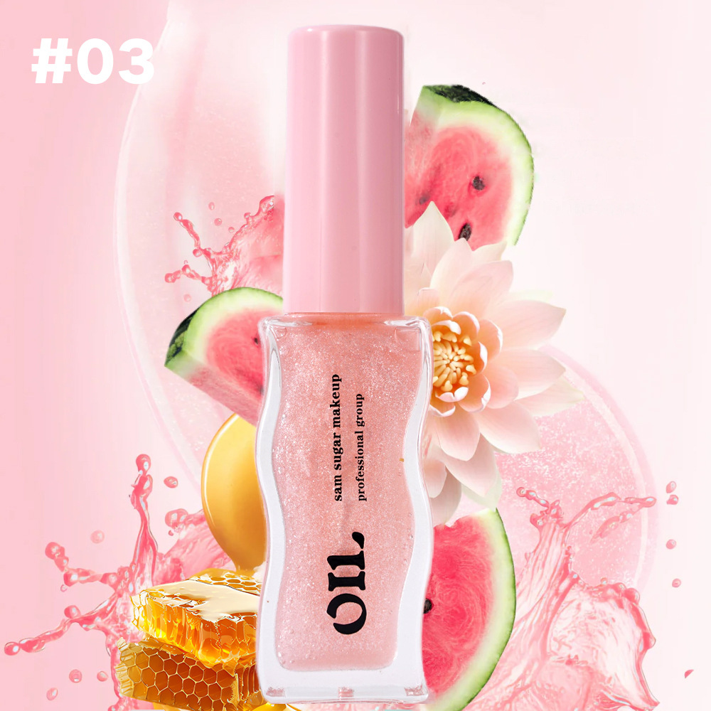 SAM SUGAR Fruit Honey Essence Lip Oil Lip Gloss Transparent Pearlescent Lip Glaze