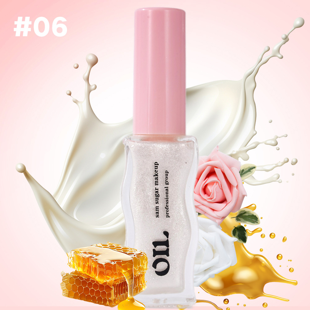 SAM SUGAR Fruit Honey Essence Lip Oil Lip Gloss Transparent Pearlescent Lip Glaze
