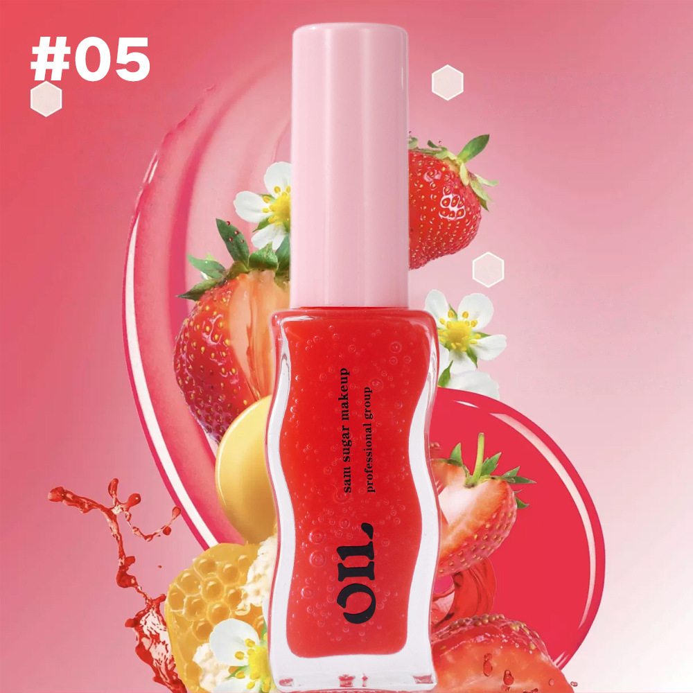 SAM SUGAR Fruit Honey Essence Lip Oil Lip Gloss Transparent Pearlescent Lip Glaze