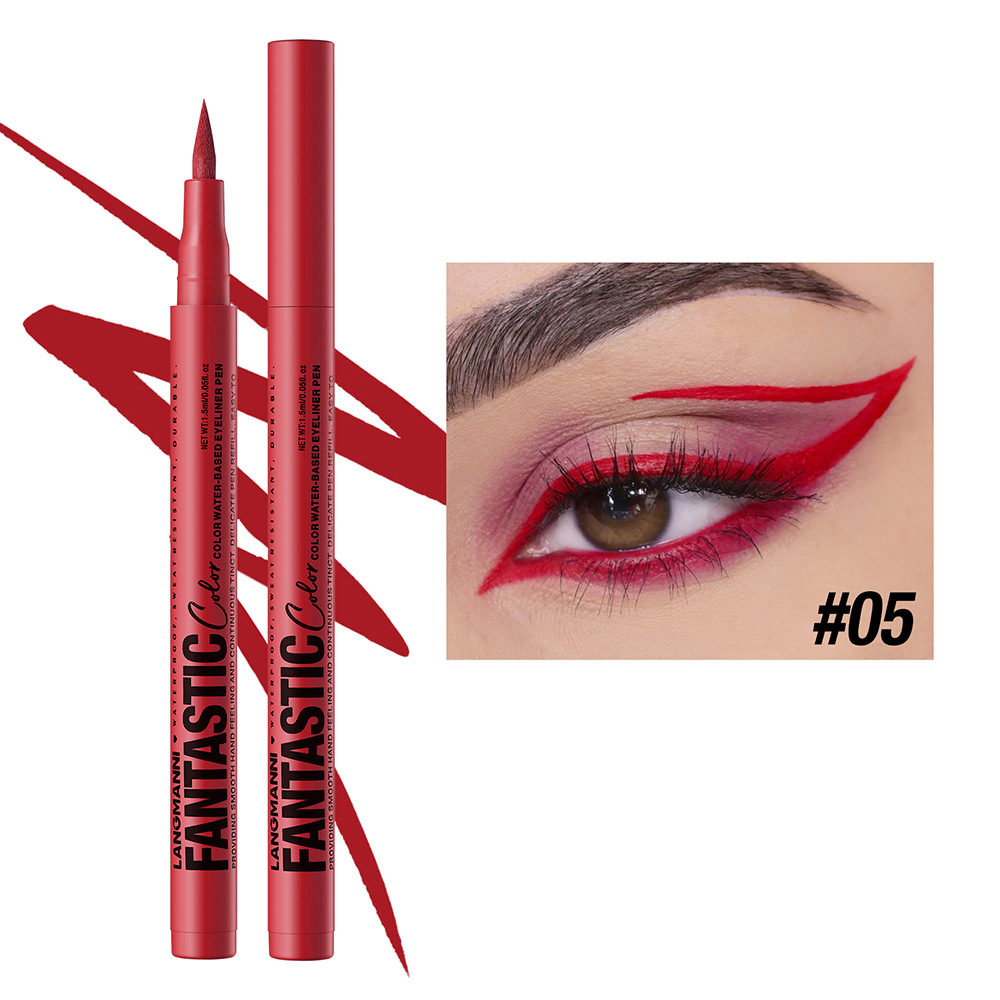 LANGMANNI liquid twelve-color eyeliner single matte  anti-smudge  eyeliner  liquid twelve-color eyeliner view 4