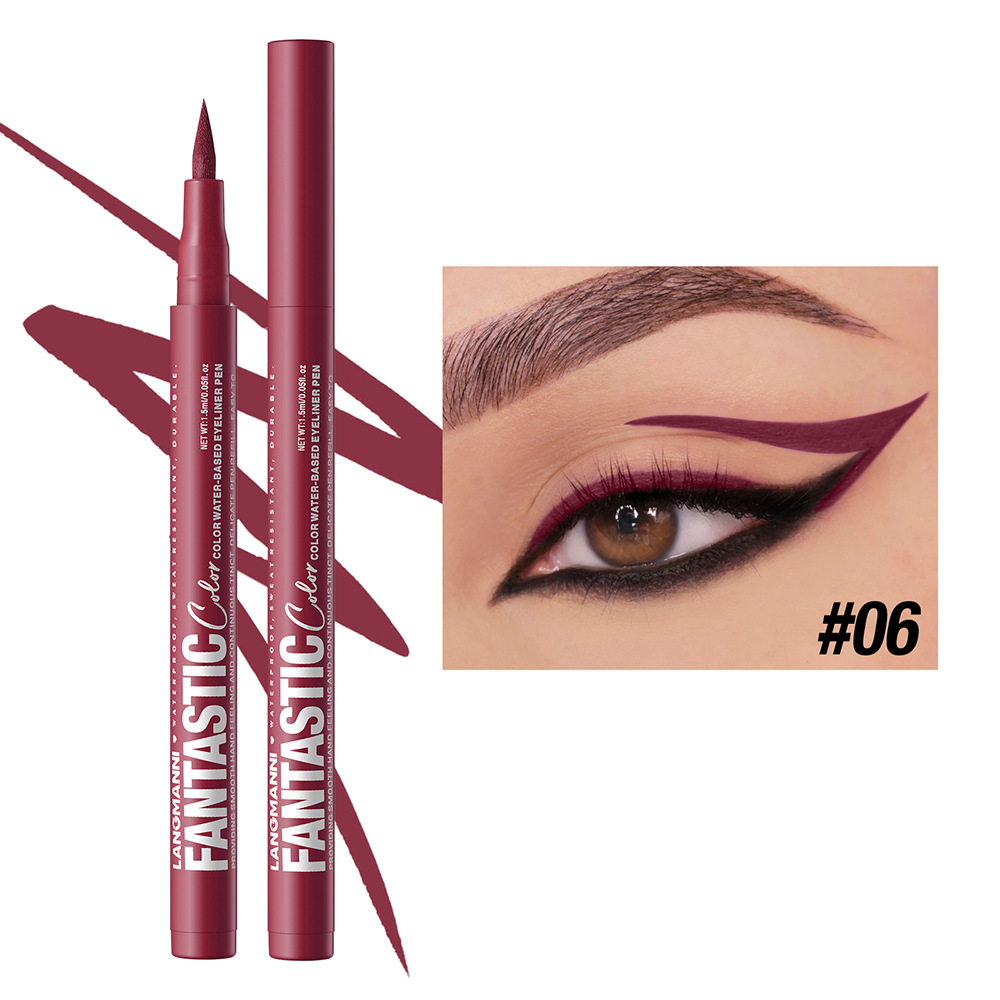 LANGMANNI liquid twelve-color eyeliner single matte  anti-smudge  eyeliner  liquid twelve-color eyeliner view 5