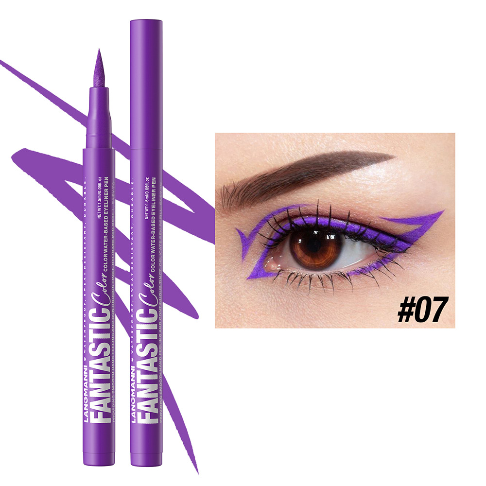 LANGMANNI liquid twelve-color eyeliner single matte  anti-smudge  eyeliner  liquid twelve-color eyeliner view 6