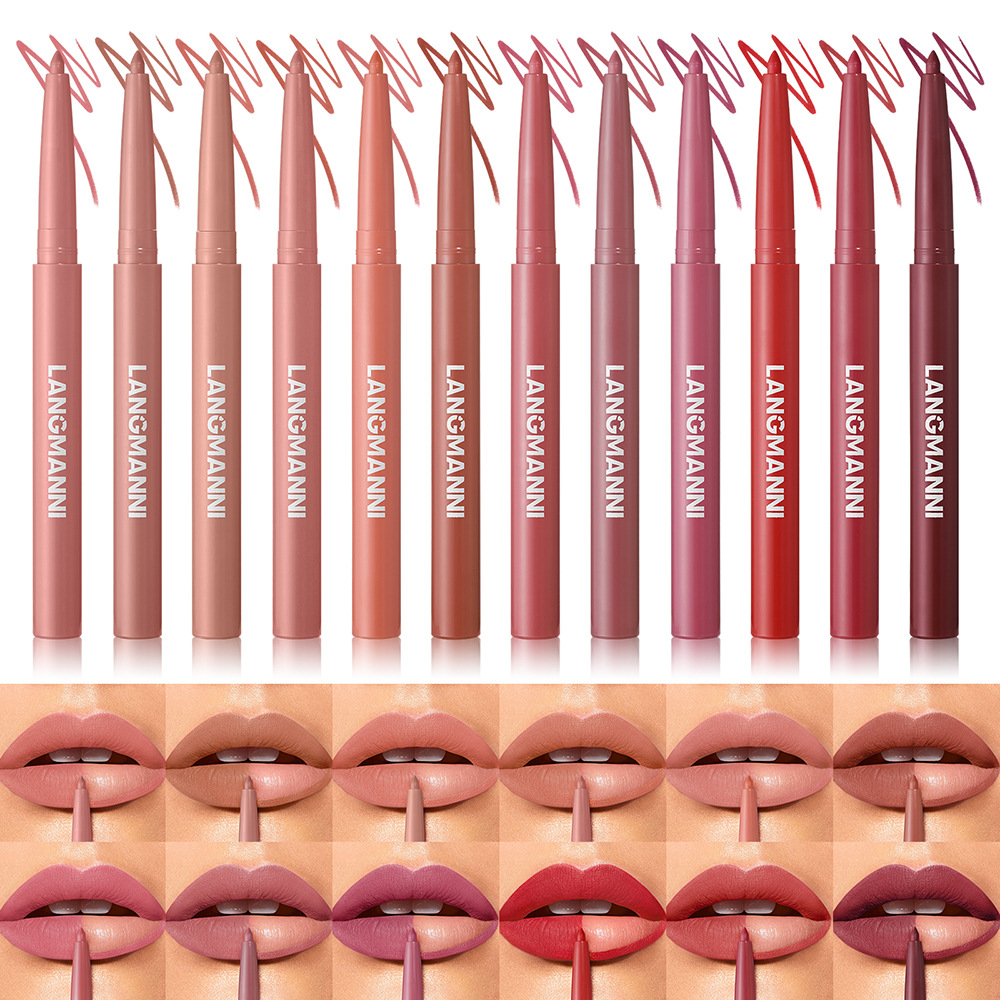 LANGMANNI twelve colors matte lip liner   LANGMANNI twelve colors matte lip liner