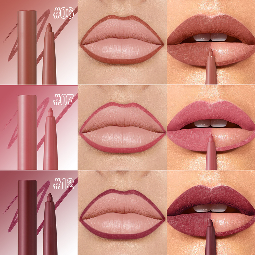 LANGMANNI twelve colors matte lip liner   LANGMANNI twelve colors matte lip liner view 3