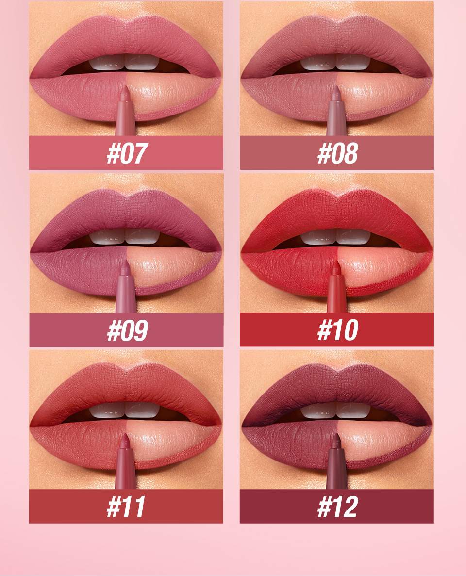 LANGMANNI twelve colors matte lip liner   LANGMANNI twelve colors matte lip liner view 6