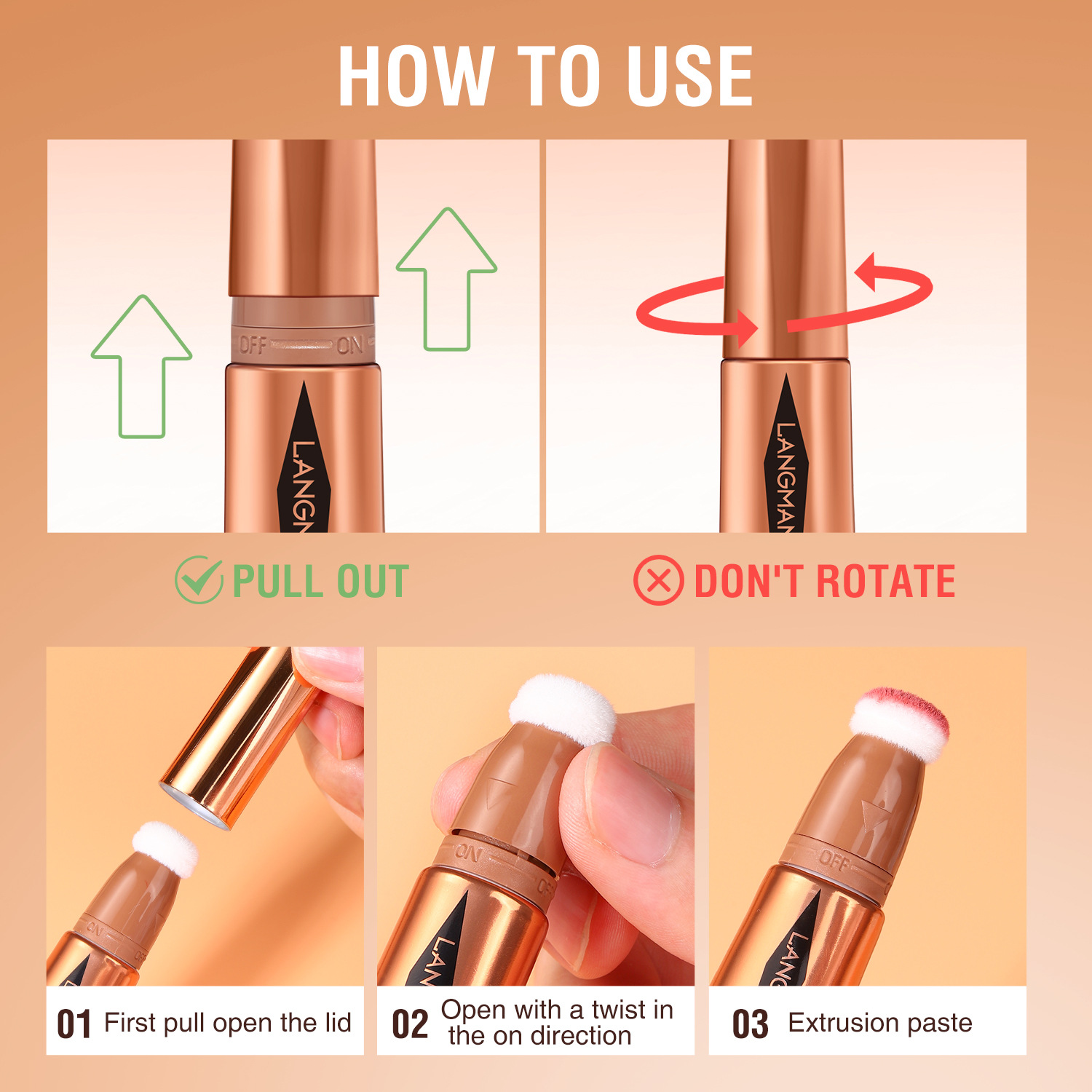 Langmanni Cushion Contouring Blush Highlight Set Available in Multiple Colors Cosmetic Liquid Blush