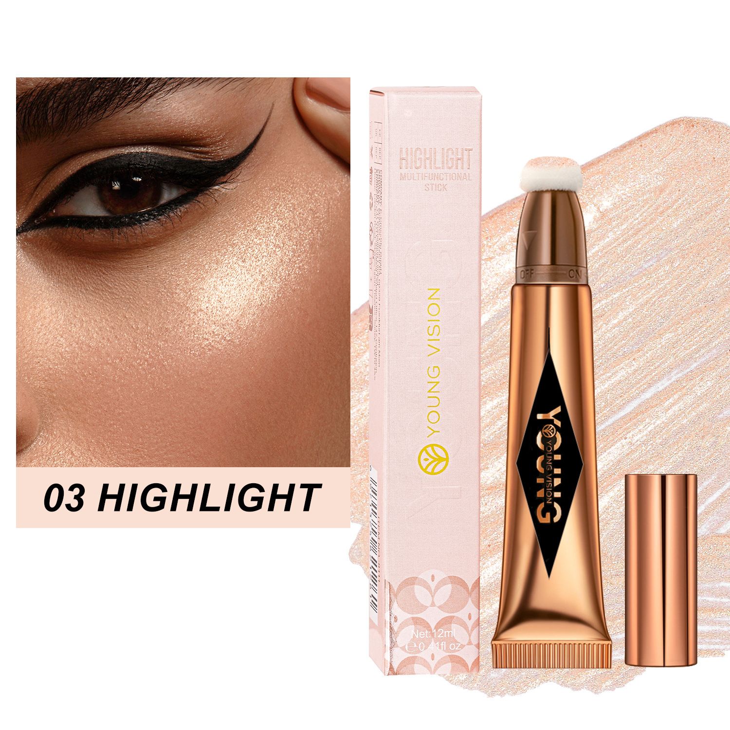 Langmanni Cushion Contouring Blush Highlight Set Available in Multiple Colors Cosmetic Liquid Blush