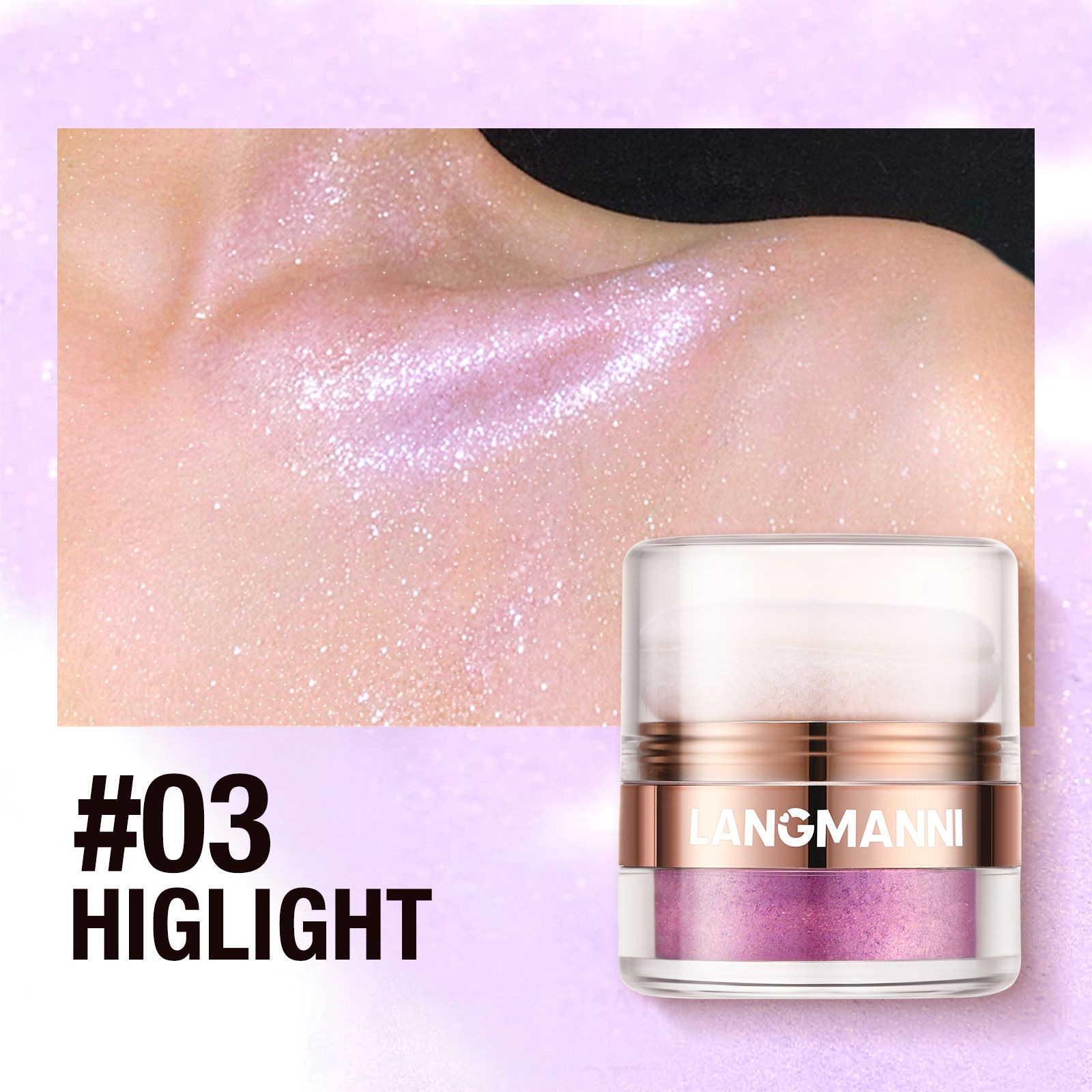 LANGMANNI Highlight Loose Powder, Face and Body Blush Contouring Powder  Contouring Powder