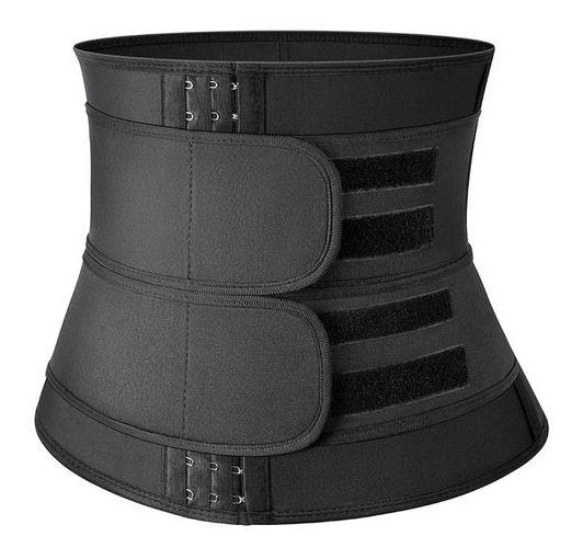 New Arrivals Double strap waist trainer Waist Trainer Bandage Wrap Shaperwear Belt Women Slimming Tummy Belt Corsets Stretch Bands Body Shaper Snatch me up M Black