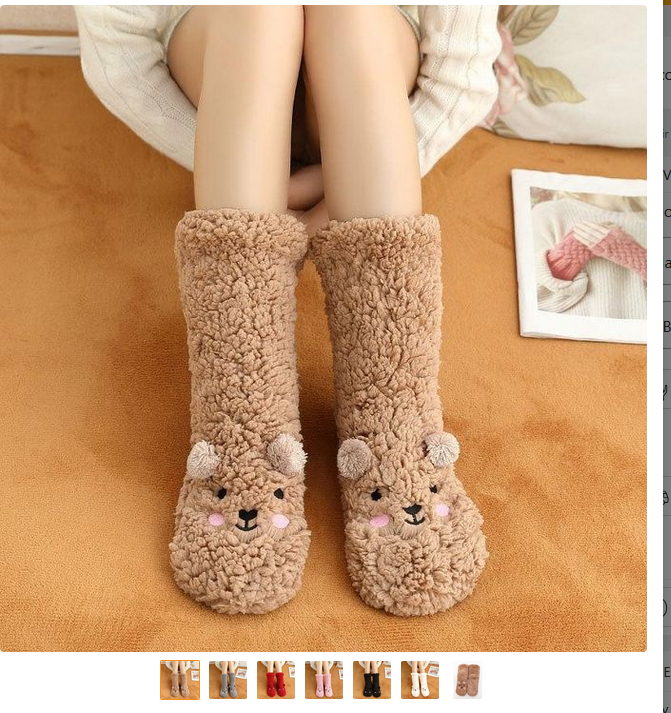 Cozy Thermal Foot Warmers Socks for Sleeping, Office, and Dorm – No Plugging Needed – 1 Pair for Women