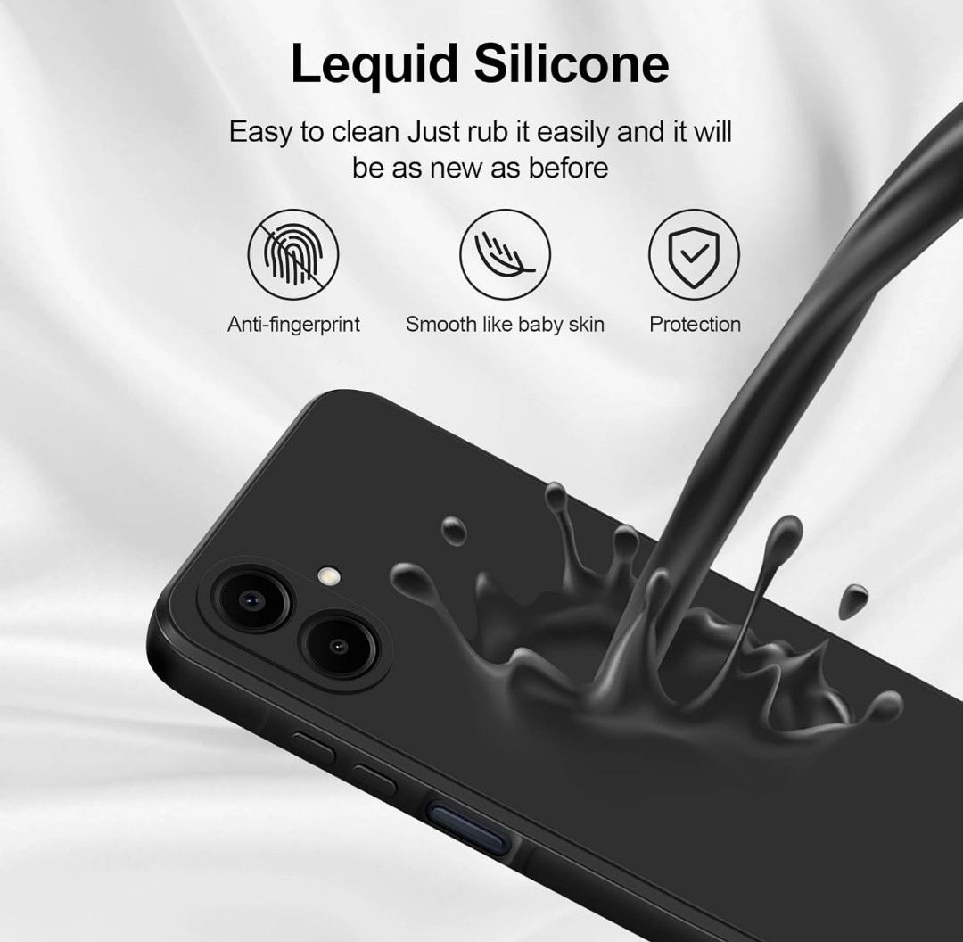 Samsung Galaxy A07 4G Black  Soft silicone phone Case/Cover