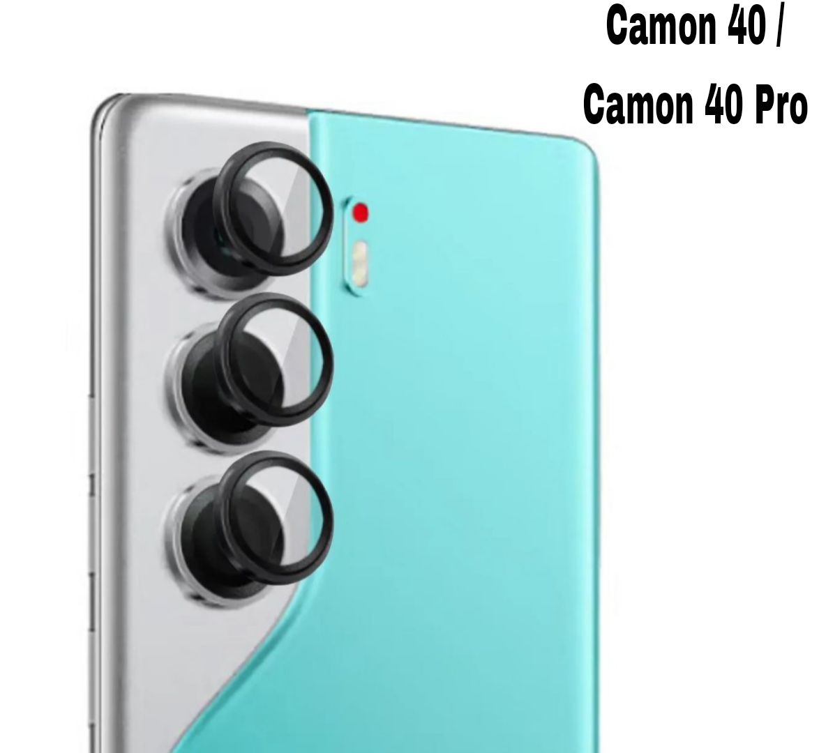 Tecno Camon 40/Camon 40 Pro 3-Piece Metal Ring Camera Lens Protector