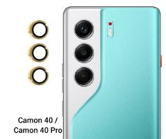 Tecno Camon 40/ 40 Pro ,Camon 50/50 Pro/50 Ultra (Black,Silver,Gold) Metal Ring Camera Lens Protector