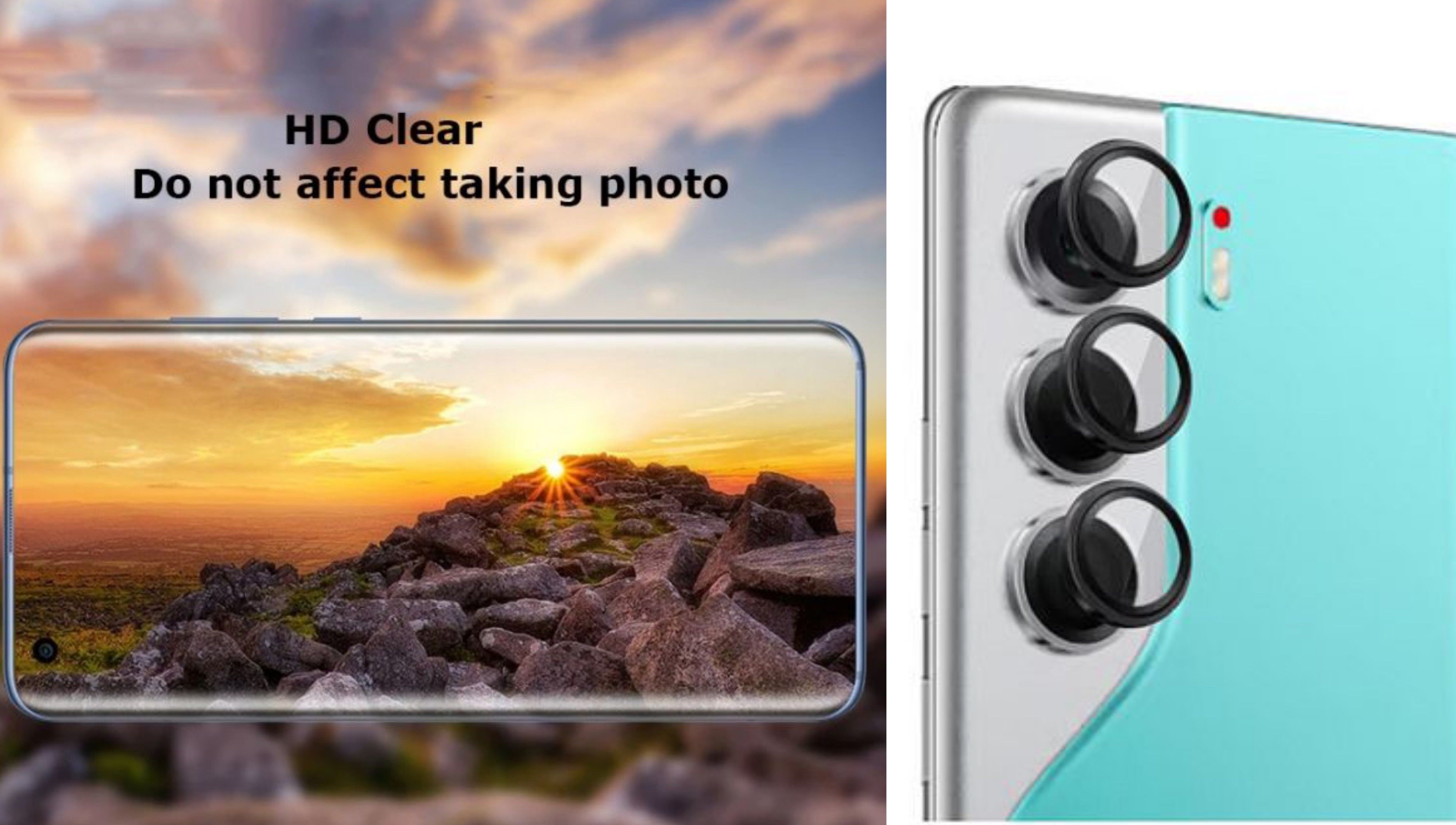 Tecno Camon 40/Camon 40 Pro 3-Piece Metal Ring Camera Lens Protector