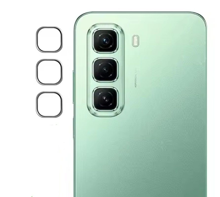 Infinix Hot 50 Pro/Hot 50 Pro Plus 3-Piece Metal Ring Camera Lens Protector