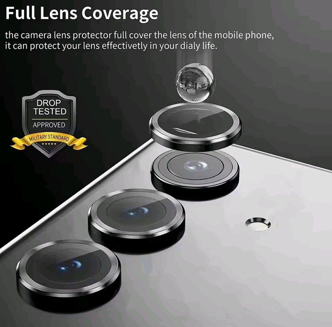Infinix Hot 50 Pro/Hot 50 Pro Plus 3-Piece Metal Ring Camera Lens Protector