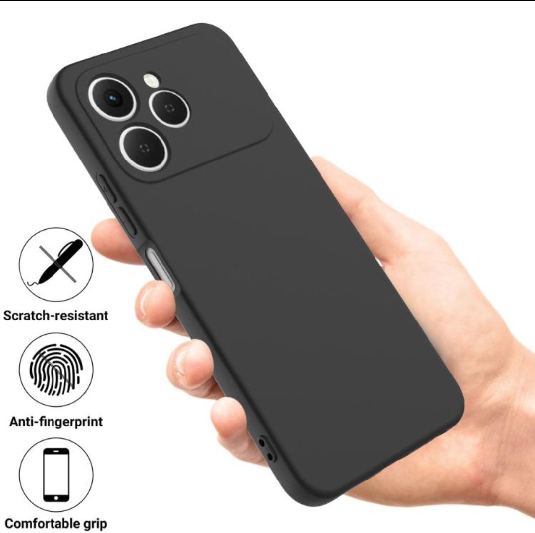 Tecno spark 40 Black soft silicone phone case/cover
