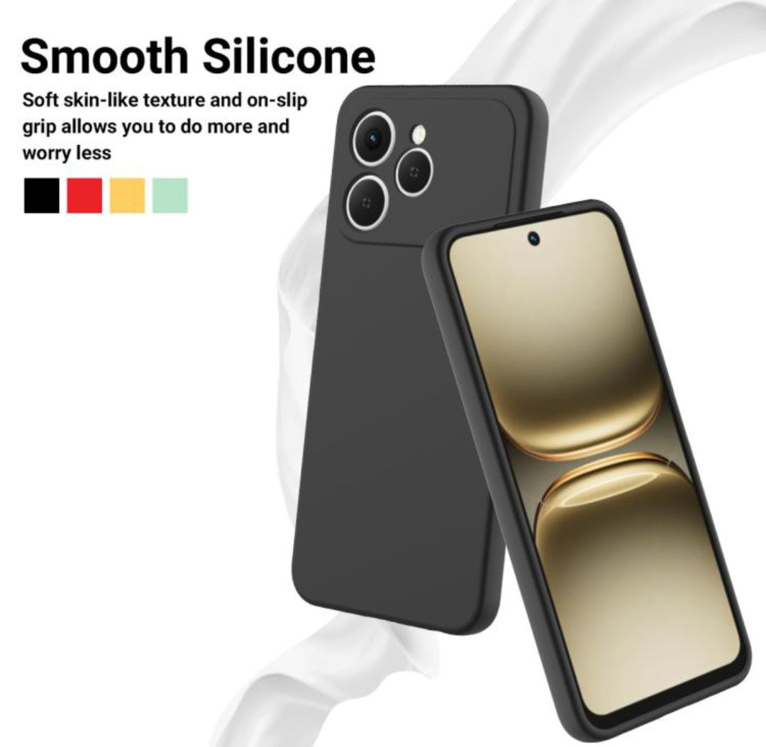 Tecno spark 40 Black soft silicone phone case/cover