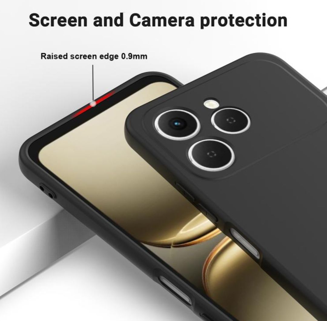 Tecno spark 40 Black soft silicone phone case/cover