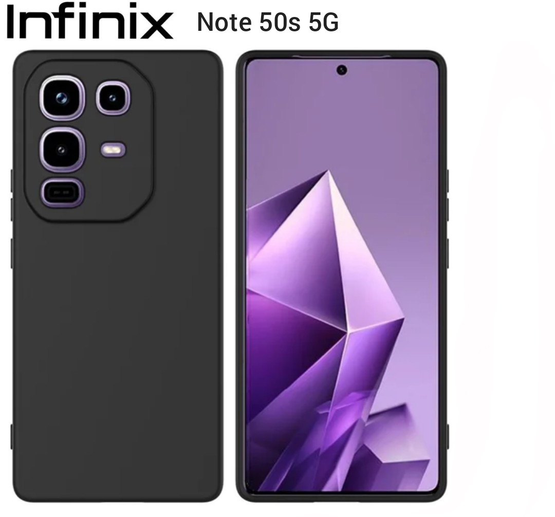 Infinix Note 50 , Note 50s 5G Black soft silicone phone case/cover