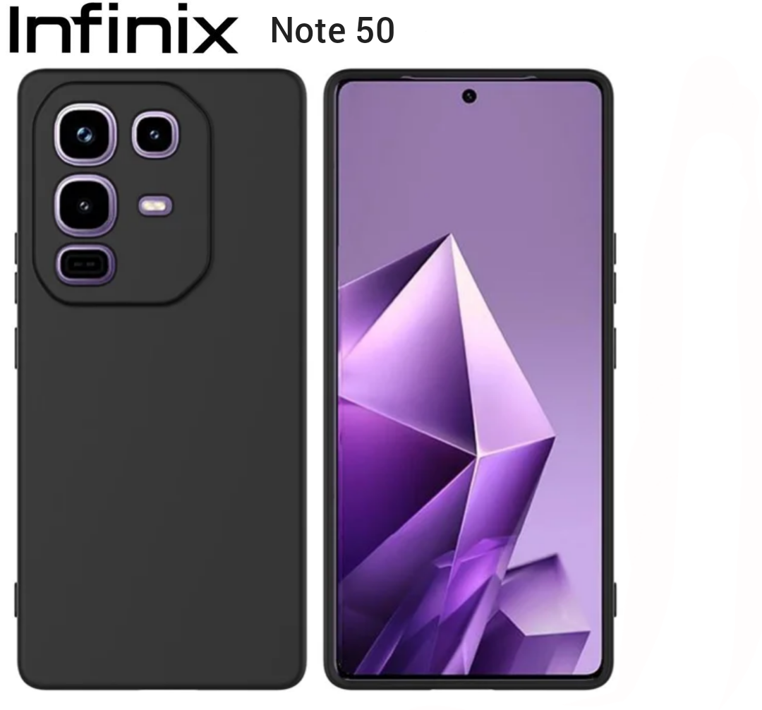 Infinix Note 50 , Note 50s 5G Black soft silicone phone case/cover