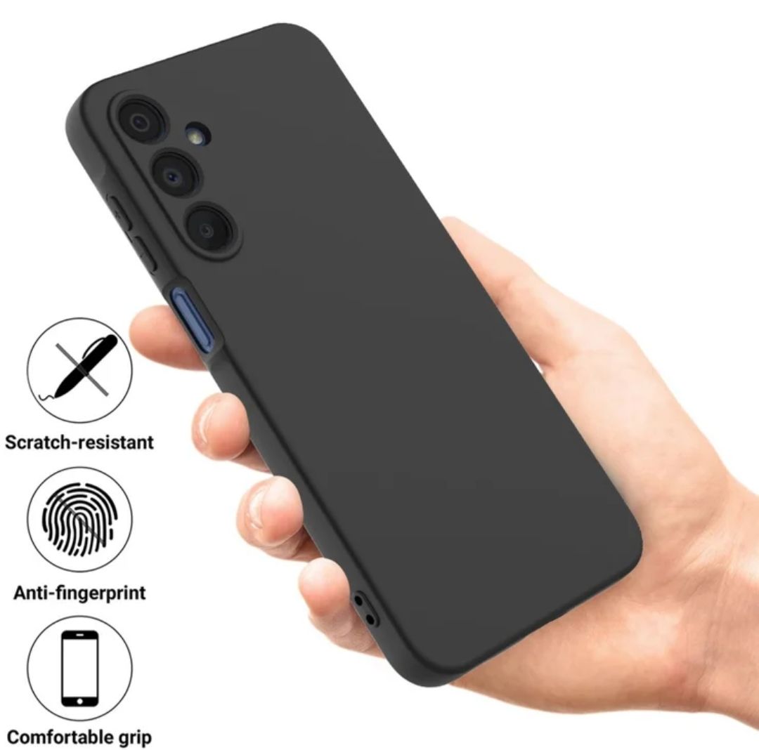 For Samsung Galaxy A14 , A15 , A16 , A17 , A24 , A25 , A26 , A34 , A35 ,A36 , A54 , A55 , A56   Black soft silicone phone case/cover