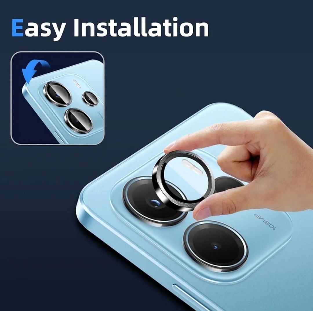 Xiaomi Redmi Note 14 4G (Not 5G) 3-Piece Metal Ring Camera lens protector