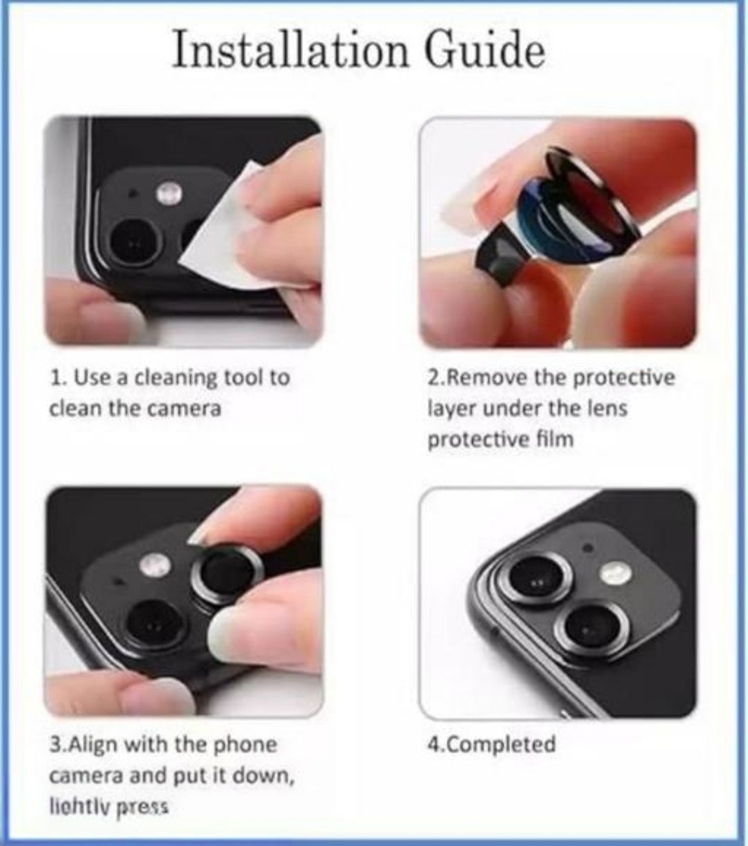 Xiaomi Redmi Note 14 4G (Not 5G) 3-Piece Metal Ring Camera lens protector