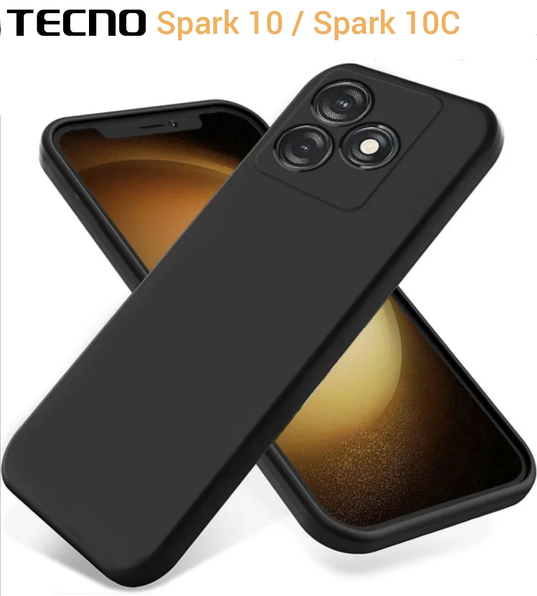 Tecno spark 10 / Spark 10C , Spark 10 Pro Black soft silicone phone case/cover