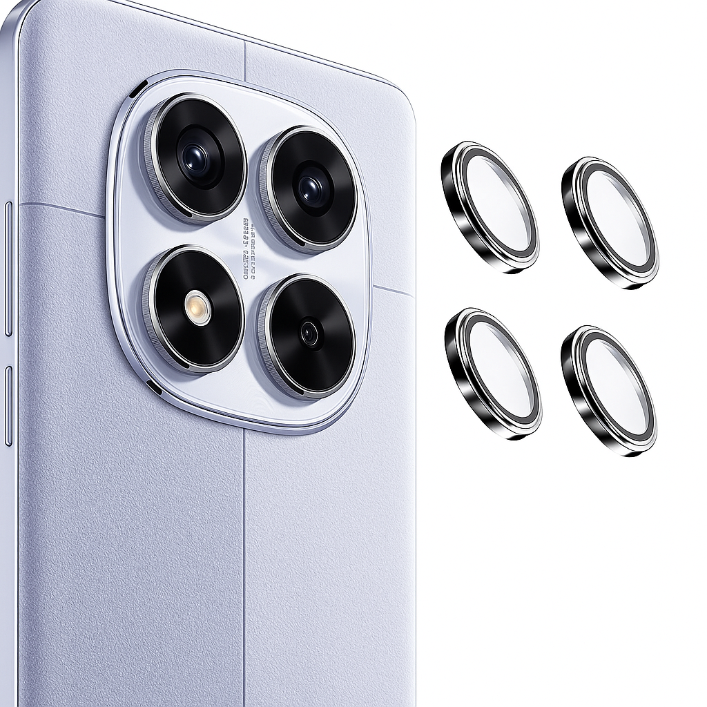 Xiaomi Redmi Note 14 Pro 4G 4-Piece Metal Ring Camera Lens Protector