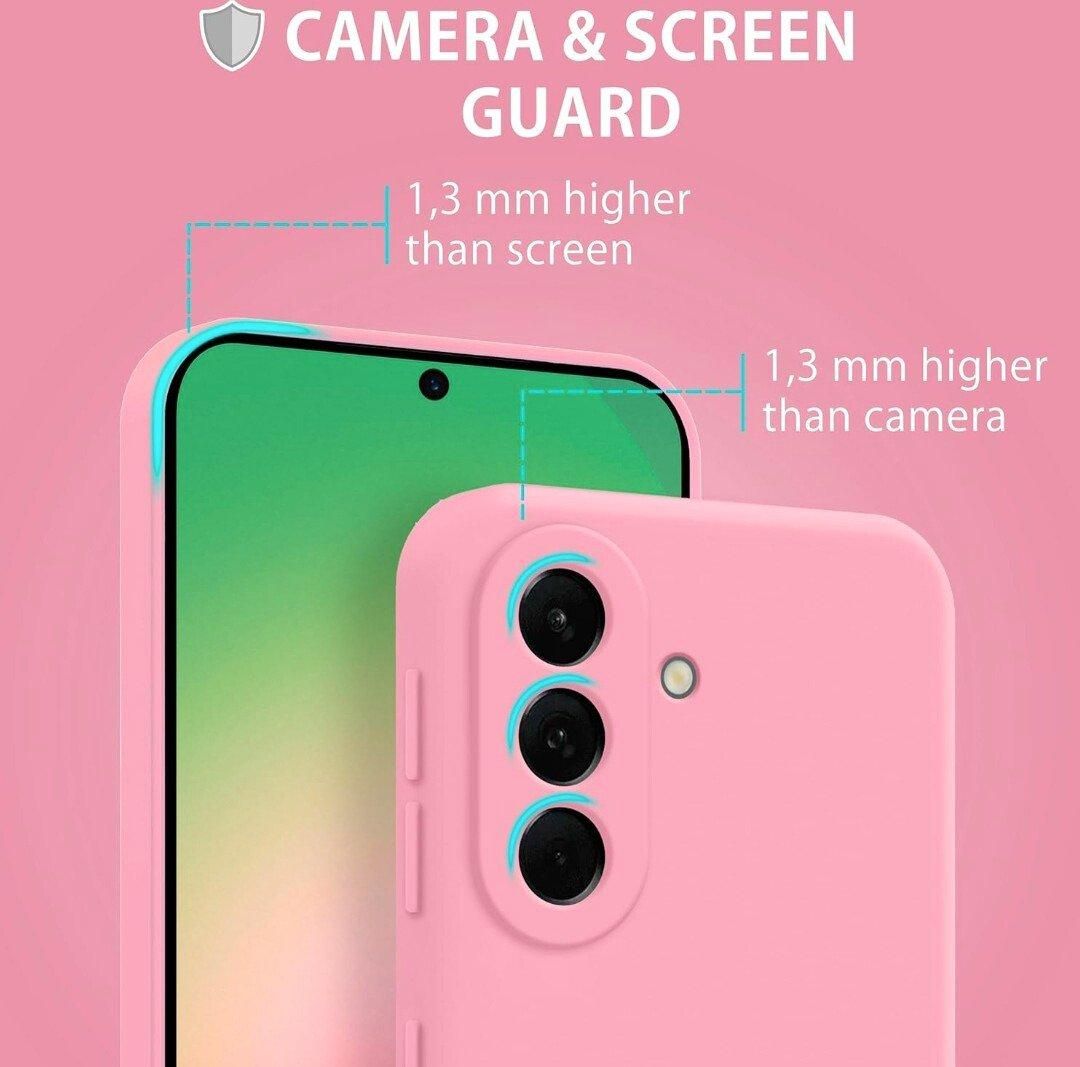 Samsung Galaxy A04s,A05s,A14,A15,A16, A17,A24,A25,A26,A34,A35,A36,A54,A55,A56 Pink Original Liquid silicone phone Case/Cover