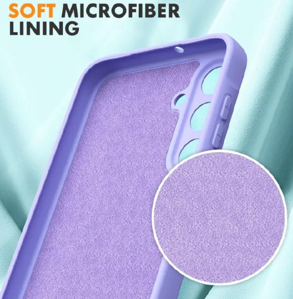 Samsung Galaxy A04s, A05s, A14, A15, A16, A17 ,A24, A25, A26, A34, A35, A36, A54, A55, A56 Light purple (lilac)Original Liquid silicone phone Case/Cover
