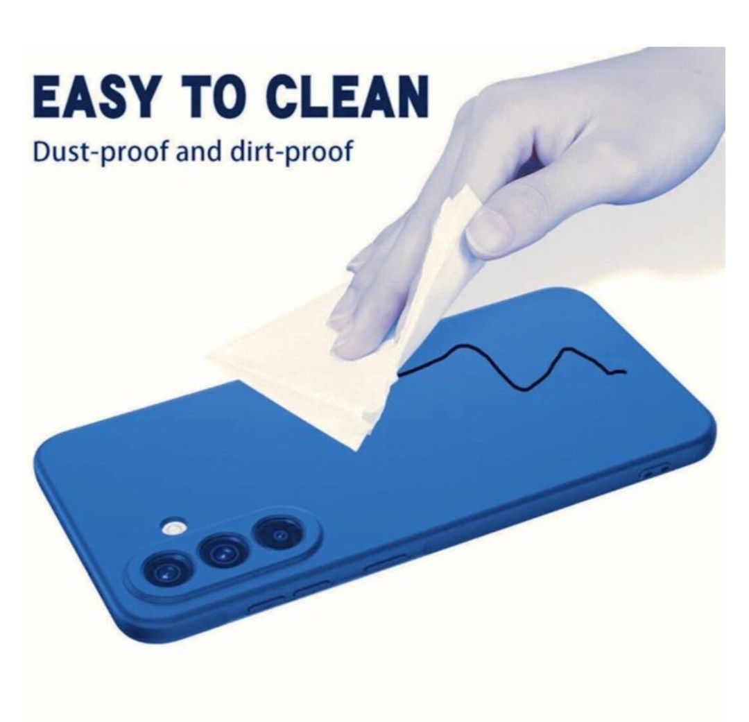 Samsung Galaxy A04s, A05s, A14, A15, A16, A17 , A24, A25, A26, A34, A35, A36, A54, A55,A56 Blue Original Liquid silicone phone Case/Cover
