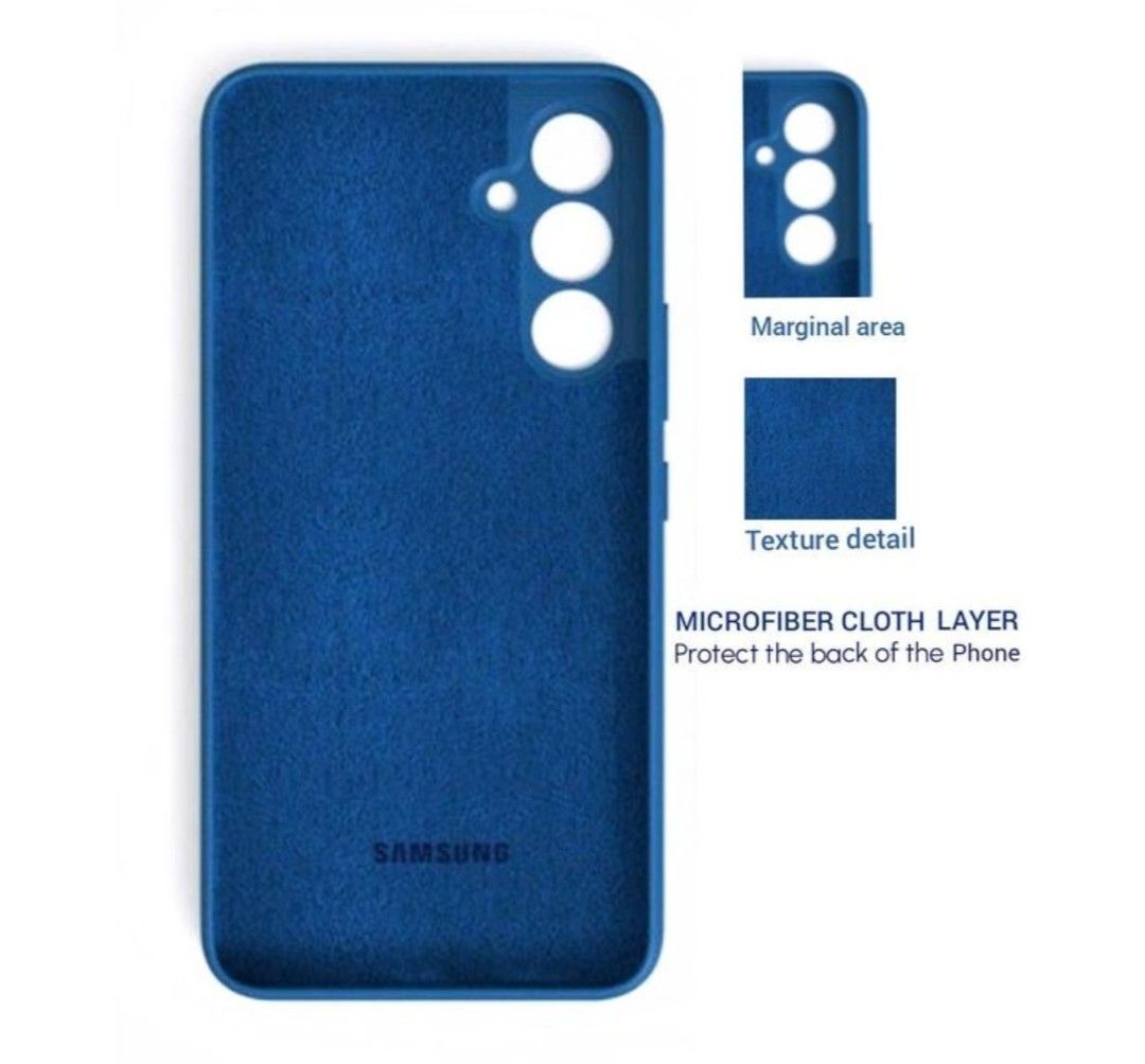 Samsung Galaxy A04s, A05s, A14, A15, A16, A17 , A24, A25, A26, A34, A35, A36, A54, A55,A56 Blue Original Liquid silicone phone Case/Cover