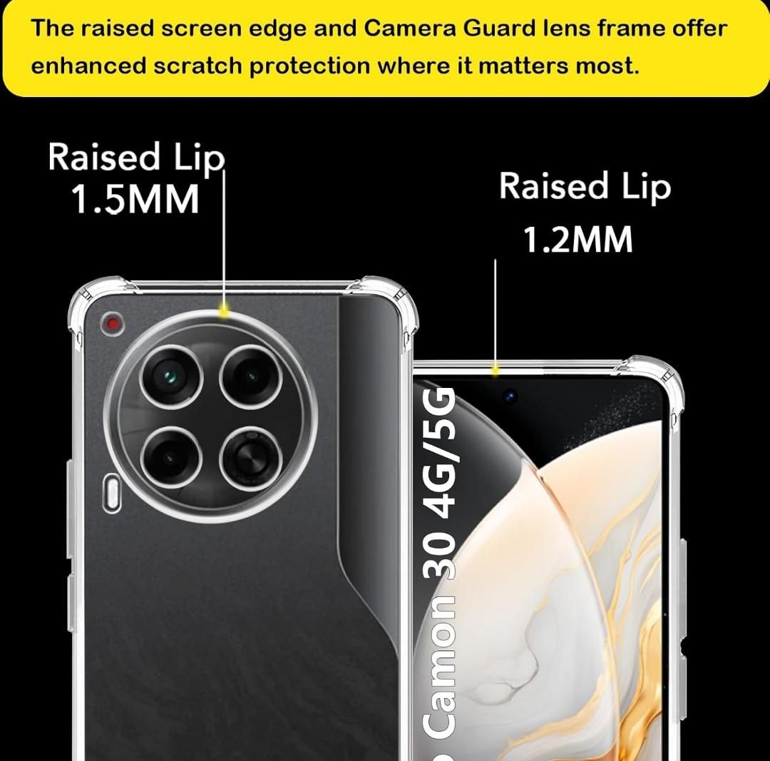 Tecno Camon 30 4G/5G  , Camon 30s/ 30s Pro , Camon 30 Pro 5G Soft Crystal Clear/Transparent  Phone Case/Cover
