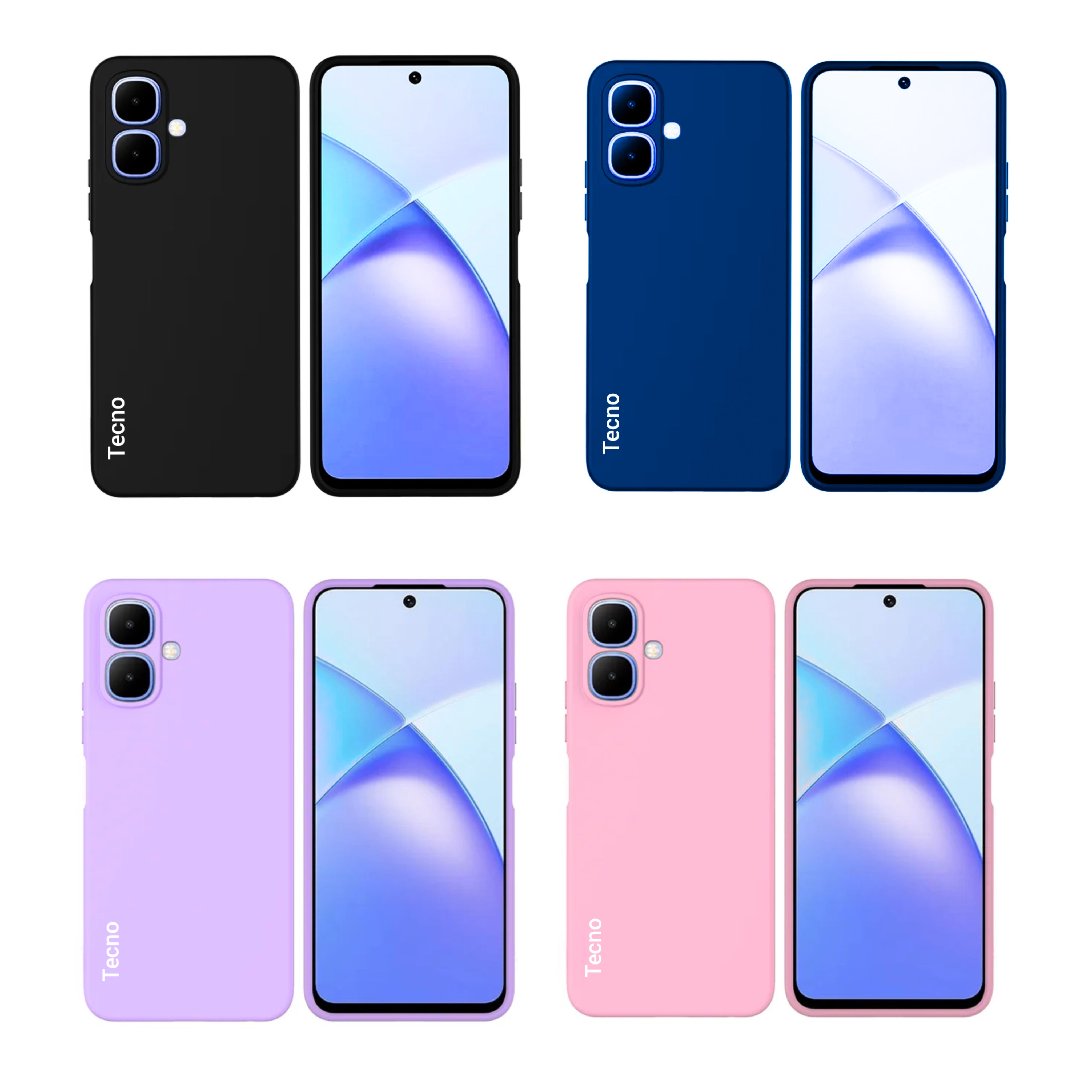 Infinix smart 20,  Smart 10 / Tecno Pop 10 /Tecno Spark Go 2  Original Liquid Silicone Phone Case/Cover available in Black,Blue,Light purple(lilac) & Pink
