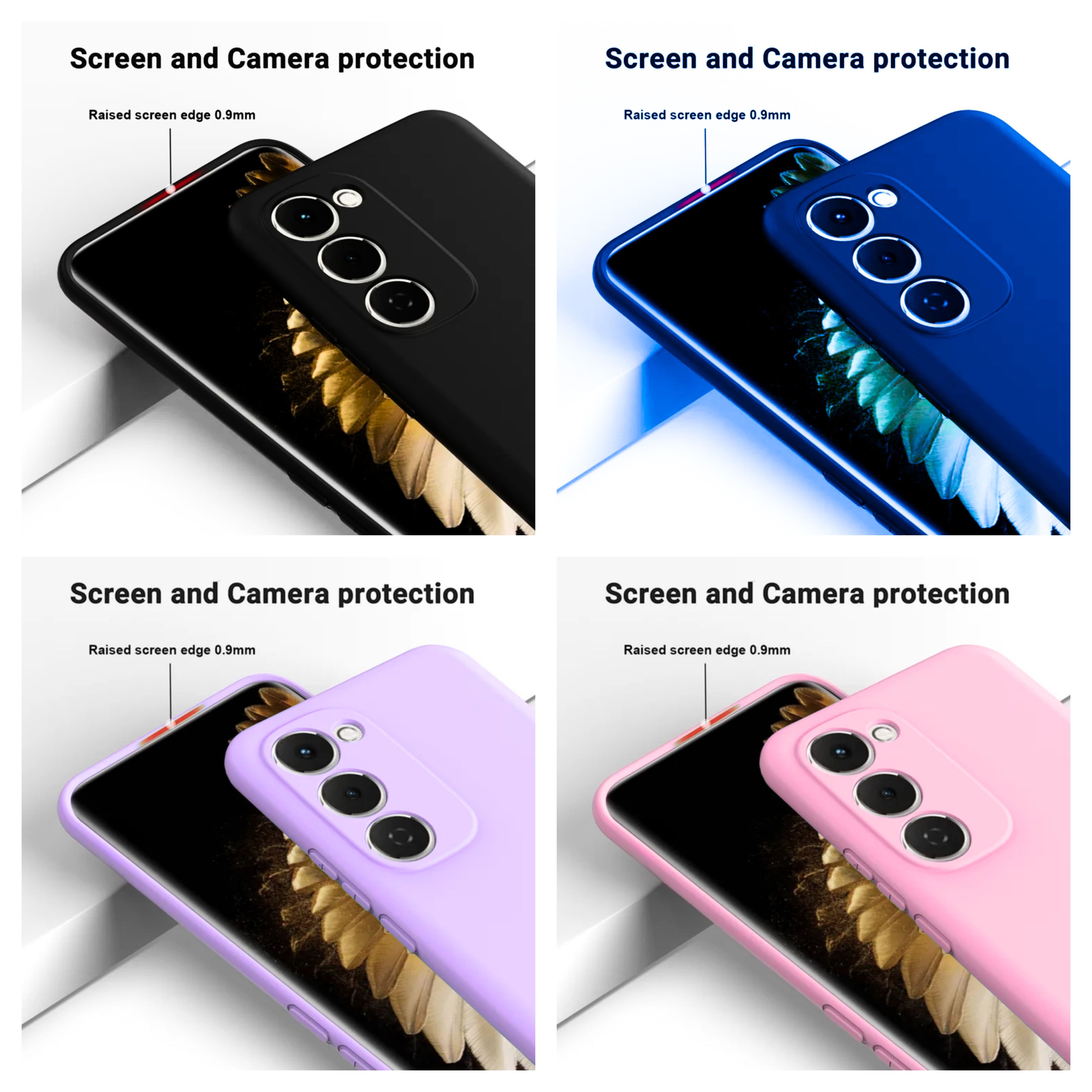 Tecno spark 40 Pro+ Original liquid silicone Phone Case/Cover available in Black,Blue,Light purple(Lilac) & Pink
